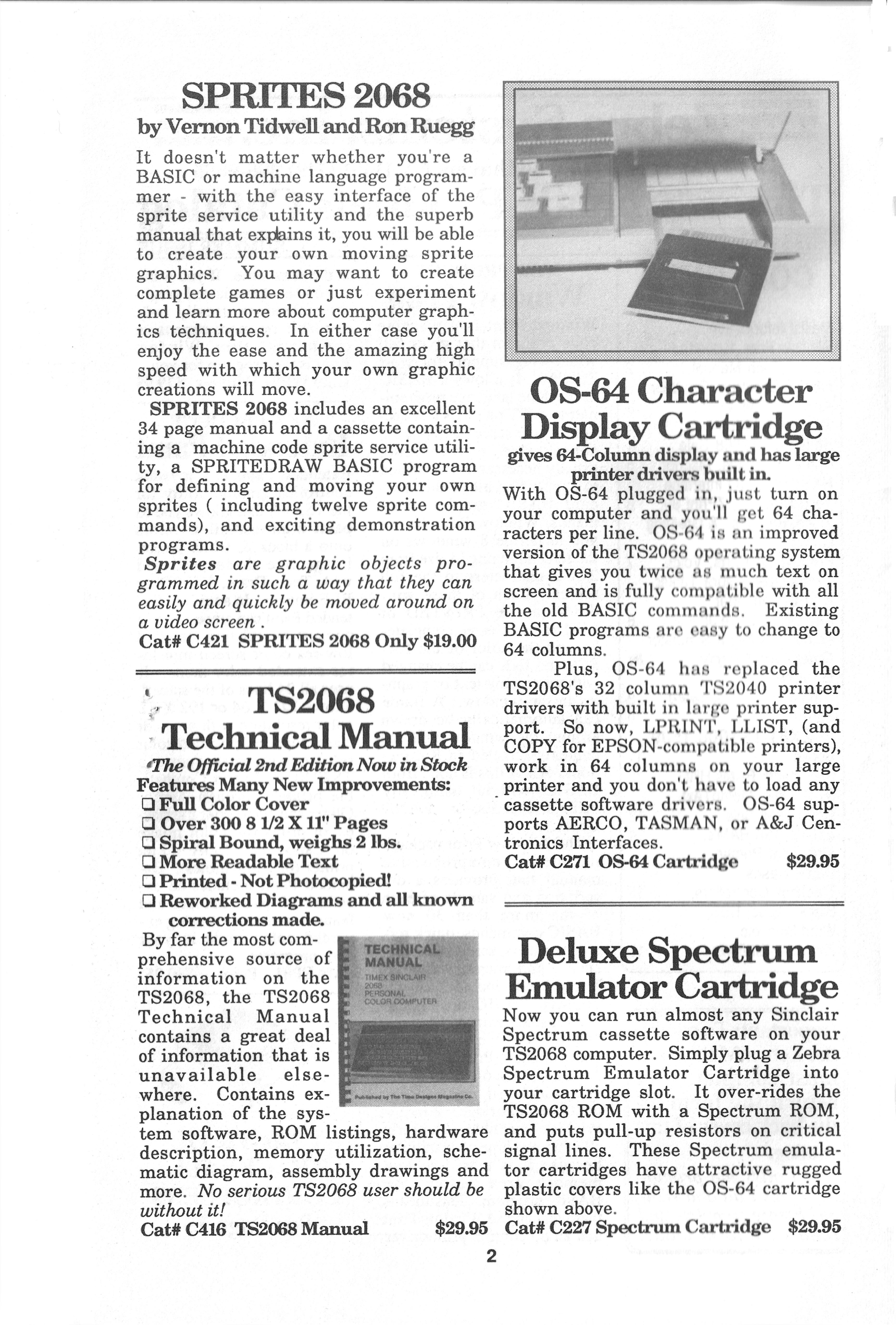 Zebra Systems 1987 Catalog