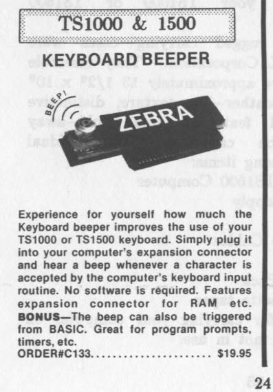 first Zebra keyboard beeper
